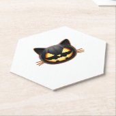 Black Cat Jack o'Lantern Emoji Classic T-shirt Kartonnen Onderzetters (Schuin)