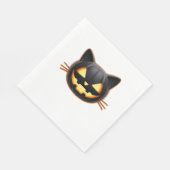 Black Cat Jack o'Lantern Emoji Classic T-shirt Servet (Hoek)