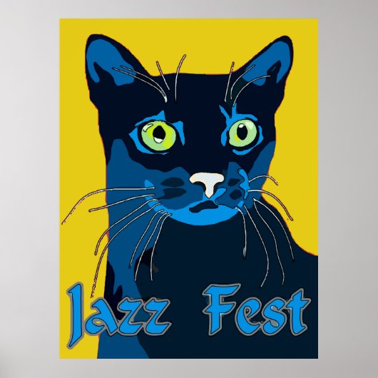 Black Cat Jazz Poster (Voorkant)