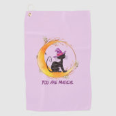 Black Cat - Je bent magisch Golfhanddoek (Voorkant)