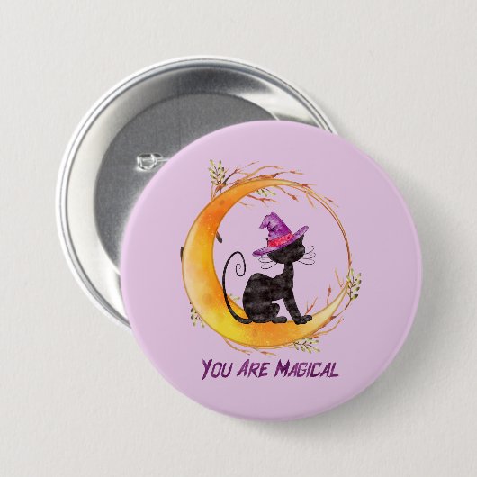 Black Cat - Je bent magisch Ronde Button 7,6 Cm (Voorkant /achterkant)