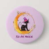 Black Cat - Je bent magisch Ronde Button 7,6 Cm (Voorkant)