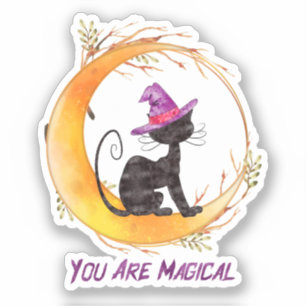 Black Cat - Je bent magisch Sticker