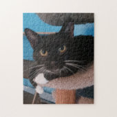 Black Cat Jigzaag Puzzle Legpuzzel (Verticaal)
