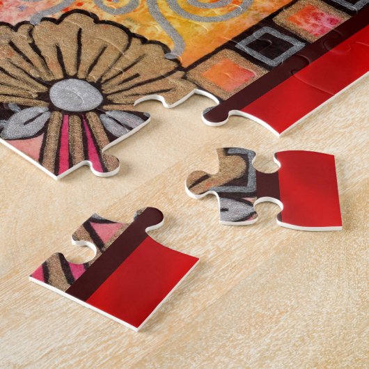 Black Cat Jigzaag Puzzle Legpuzzel (Zijkant)