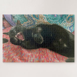 Black Cat Jigzaag Puzzle Legpuzzel