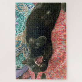 Black Cat Jigzaag Puzzle Legpuzzel