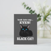 Black Cat Kat Dierenvriend Black Cat Briefkaart (Staand voorkant)