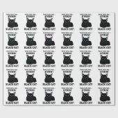Black Cat Kat Dierenvriend Black Cat Cadeaupapier (Vlak)