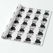 Black Cat Kat Dierenvriend Black Cat Cadeaupapier (Uitgerold)