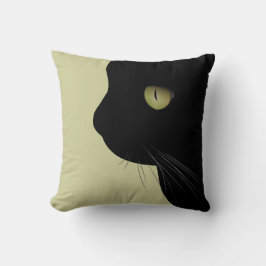 Black Cat Kat Pillow Kussen