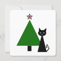 +{ black cat & kerstboom}+