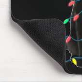 Black Cat Kerstboom Lights Fun Santa Kitten L Muismat (Hoek)