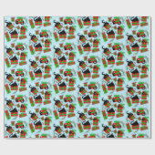 Black Cat kerstcadeaus Cadeaupapier (Vlak)