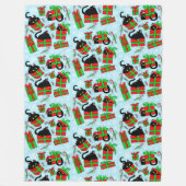 Black Cat kerstcadeaus Fleece Deken (Voorkant)