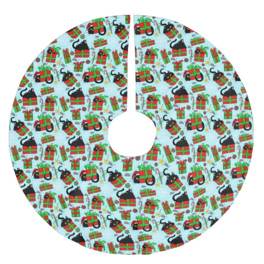 Black Cat kerstcadeaus Kerstboom Rok (Voorkant)