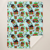 Black Cat kerstcadeaus Sherpa Deken (Voorkant)