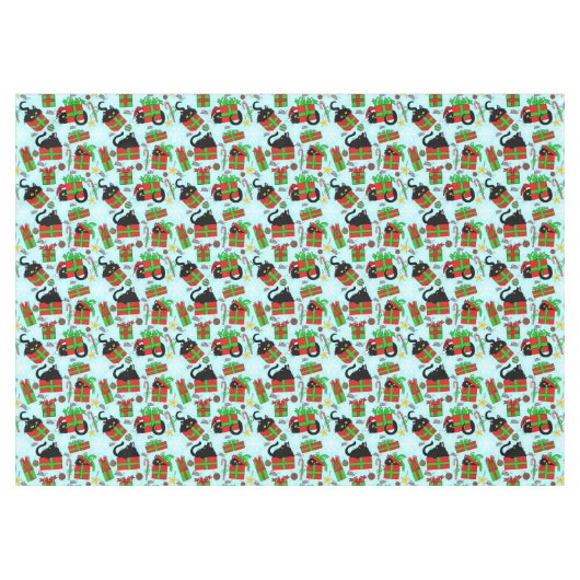 Black Cat kerstcadeaus Tafelkleed (Voorkant (Horizontaal))