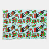 Black Cat kerstcadeaus Theedoek (Horizontaal)