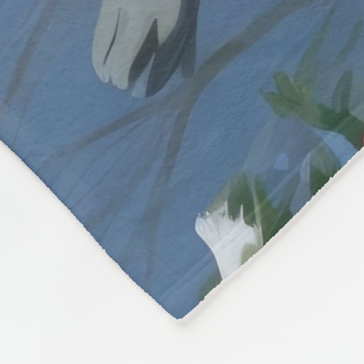 Black Cat Kerstfeest Sneeuwscène Fleece Deken (Hoek)