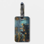 Black Cat kerstvakantie Bagagelabel (Achterkant verticaal)