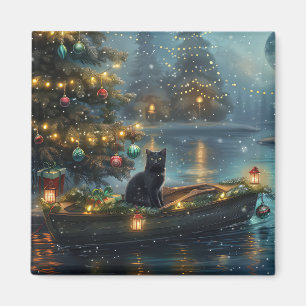 Black Cat kerstvakantie Magneet