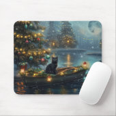 Black Cat kerstvakantie Muismat (Met muis)