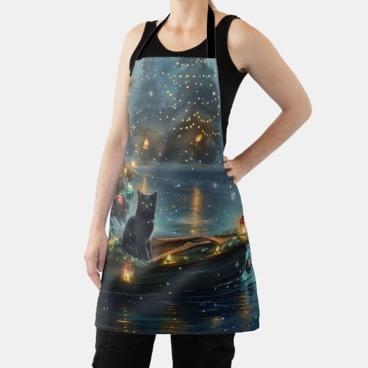 Black Cat kerstvakantie Schort (Insitu)