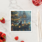 Black Cat kerstvakantie Servet (Insitu)