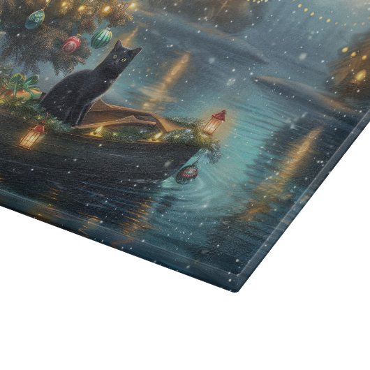 Black Cat kerstvakantie Snijplank (Hoek)