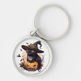 black cat key sleutelhanger