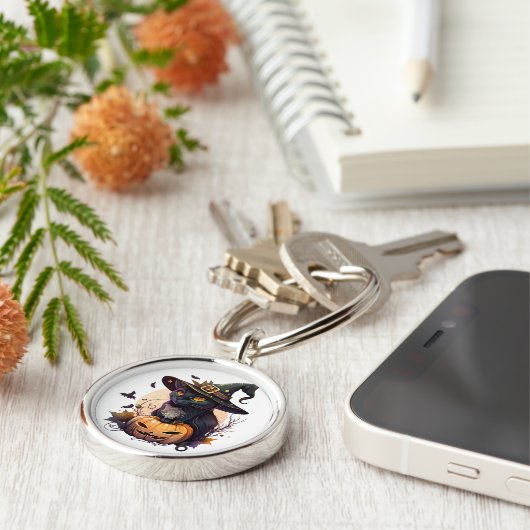 black cat key sleutelhanger (Zijkant)