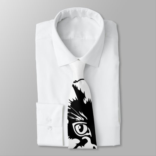 Black Cat kijkt naar je. Stropdas (Gebonden)