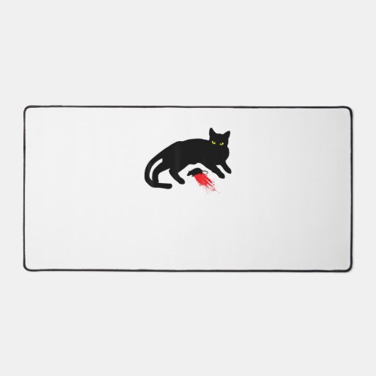 Black Cat Killer Instincts Dead Mouse Punk Gothic Bureaumat (Voorkant)