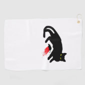Black Cat Killer Instincts Dead Mouse Punk Gothic Golfhanddoek (Horizontaal)