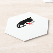 Black Cat Killer Instincts Dead Mouse Punk Gothic Kartonnen Onderzetters (Schuin)
