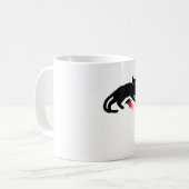 Black Cat Killer Instincts Dead Mouse Punk Gothic Koffiemok (Voorkant links)