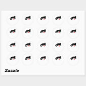 Black Cat Killer Instincts Dead Mouse Punk Gothic Ronde Sticker (Vel)