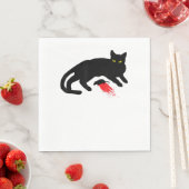 Black Cat Killer Instincts Dead Mouse Punk Gothic Servet (Insitu)