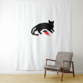 Black Cat Killer Instincts Dead Mouse Punk Gothic Wandkleed (In situ)