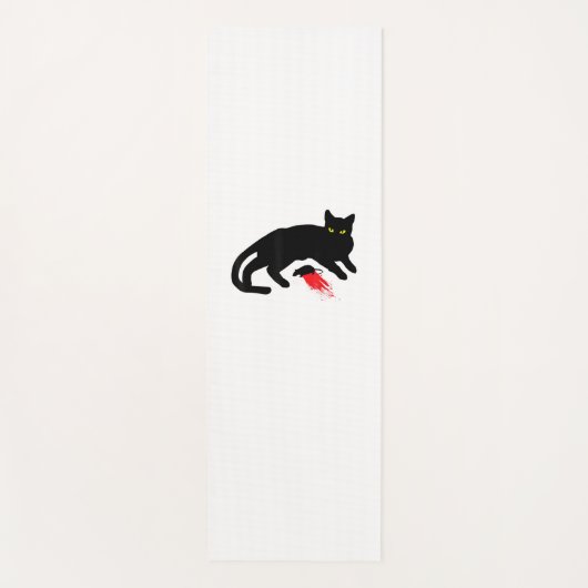 Black Cat Killer Instincts Dead Mouse Punk Gothic Yogamat (Voorkant)