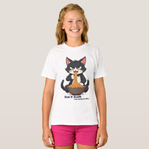 Black Cat Kinder Meisje T-shirt