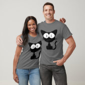 Black Cat Kitten Cartoon Cute T-shirt (Unisex)