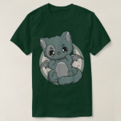 Black Cat Kitten Cute Chibi Anime Neko Pastel Goth T-shirt (Design voorkant)
