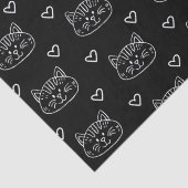 Black Cat Kitten Naadloos patroonpatroon Tissuepapier (Detail)