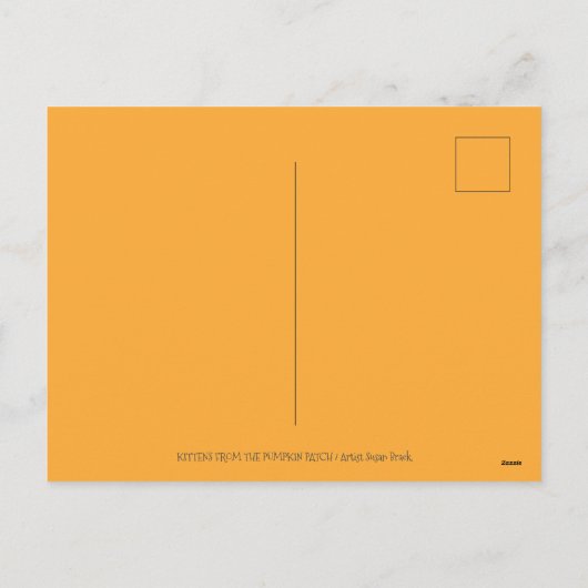 BLACK CAT KITTENS & WITCH HAPPY HALLOWEEN FEESTDAGENKAART (Achterkant)