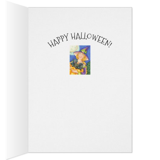 BLACK CAT KITTENS & WITCH WENSKAART Verse (Binnen (Rechts))