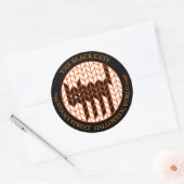 BLACK CAT KNIT Grote Ronde Adresetiketten III Ronde Sticker (Envelop)