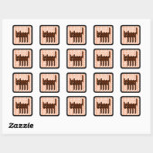 BLACK CAT KNIT Kleine Vierkante Stickers III (Vel)