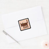 BLACK CAT KNIT Kleine Vierkante Stickers III (Envelop)